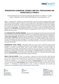 CStampa_Nutraceutica Forum II-IMS Health