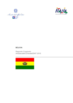 Bolivia - Ministero degli Affari Esteri