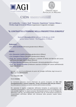Manifesto 9 dicembre 2014 - Avvocati Giuslavoristi Italiani