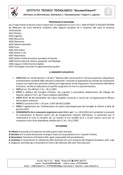 Scarica il bando - ITT Chilesotti
