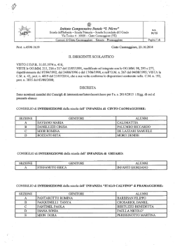 Prot. n. 4590/A19 del 23.10.2014 Decreto di nomina dei membri