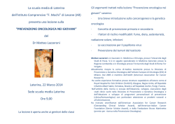 lezione_oncologia ML10.03.2014 - Istituto Comprensivo "F. Mochi"
