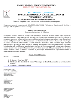 Download PDF - Società Italiana di Psicoterapia Medica