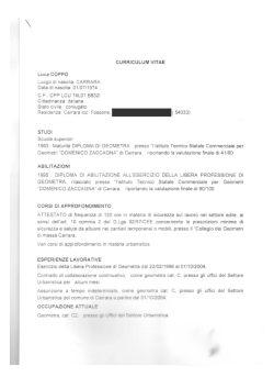 Cv Luca Coppo - Apuafarma Farmacia Carrara