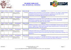 delibere pubblicate dal: 30/10/2014 al: 30/10/2014