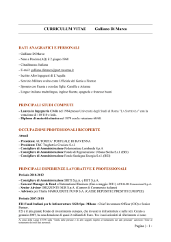 Curriculum - Autorità portuale di Ravenna