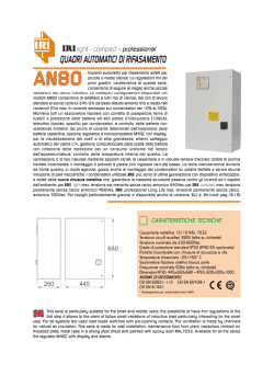 QUADRI AUTOMATICI DI RIFASAMENTO
