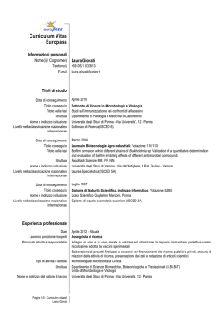 CV - Universit&agrave; degli Studi di Parma