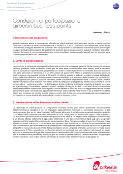 Condizioni di partecipazione airberlin business points
