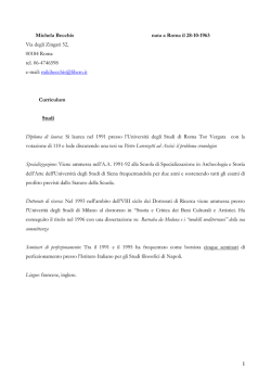 Michela Becchis - Scuola di Studi Superiori "Giacomo Leopardi"