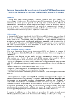 Percorso Diagnostico, Terapeutico e Assistenziale (PDTA) per le