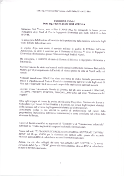Curriculum ing bini verona francesco