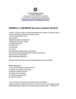 Verbale GLI n.1 - Istituto Comprensivo Statale di Cadeo e Pontenure