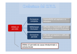 Occlusione del C.V.C.