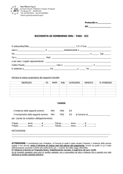 Richiesta rimborso IMU ICI TASI
