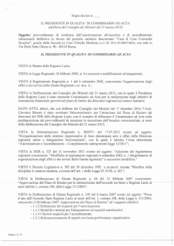 Decreto n. U00430 del 17 dicembre 2014
