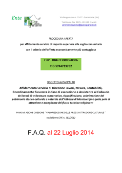Faq_AFFIDAMENTO_22_07_2014 - Parco Regionale del Partenio