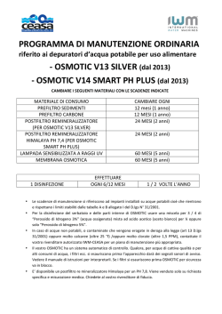 nuovo piano manutenzioni