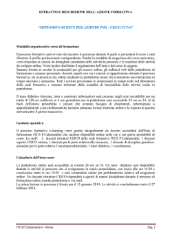 SISTEMISTA DI RETE PER AZIENDE PMI – CISCO CCNA