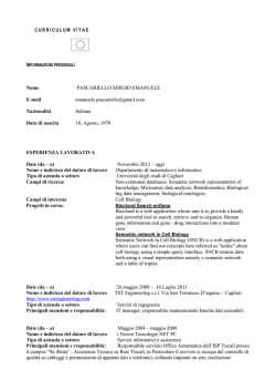 Curriculum Vitae Emanuele Pascariello