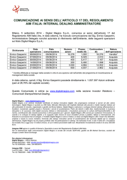 internal dealing amministratore