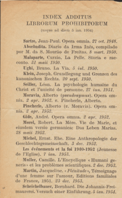 INDEX ADDITUS LIBRORUM PROHIBITORUM