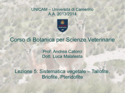 5. Sistematica vegetale