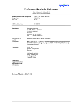 Prefazione alla scheda di sicurezza