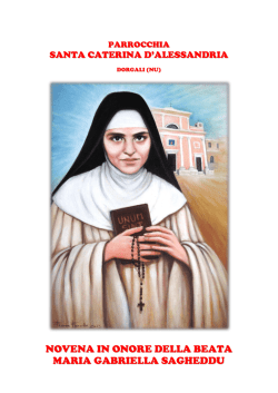 novena in onore della beata maria gabriella - Dorgali