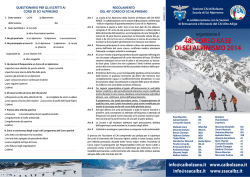 48&deg; CORSO BASE DI SCI ALPINISMO 2014