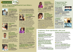 Aprile - Proposte promozionali di Centri Olistici e