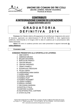 Graduatoria definitiva per pubblicazione