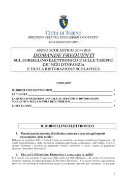 Faq borsellino, isee e tariffe 10 ott2014