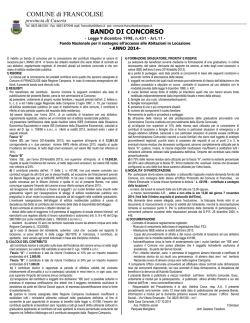 bando di concorso - Comune di Francolise