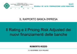 Il rapporto banca - impresa a cura di Roberto Izzo
