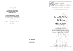 scarica il depliant - Università degli Studi di Trieste