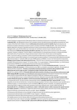 Ministero della Pubblica Istruzione I.C.S. Villa Cortese via Olcella 24