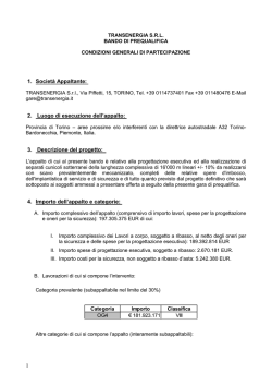 Bando - Transenergia Srl