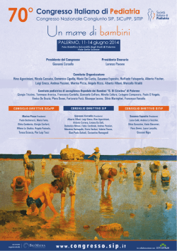 programma completo - Societ&agrave; Italiana di Infettivologia Pediatrica