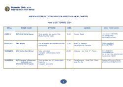 Distretto 204 CARF AGENDA DEGLI INCONTRI