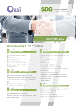 AREA COMMERCIALE - CICLO DI VENDITA