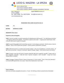 PROGRAMMA FINALE ANNO SCOLASTICO 2013