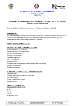Testo in adozione: Legislazione aeronautica &ndash;Flaccavento