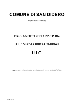 regolamento iuc - Comune di San Didero
