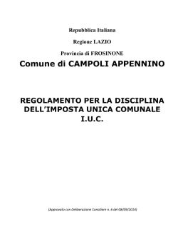 REGOLAMENTO IUC - Campoli Appennino