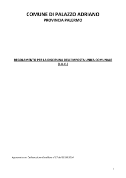 Regolamento IUC - Comune di Palazzo Adriano