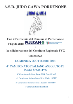 Campionato Italiano Sumo 2014 - PROGRAMMA