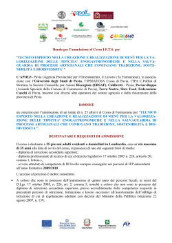 Bando IFTS 2014-2015 - Gazzetta Amministrativa
