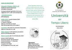 Programma anno accademico 2014