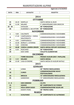MANIFESTAZIONI ALPINE